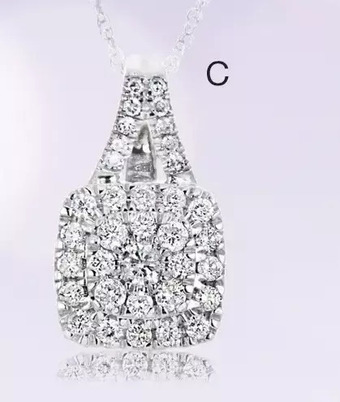 Charm Diamond 10k white gold diamond 0.50ctw bouquet pendant offer