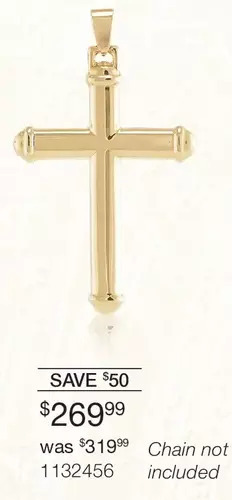 Charm Diamond 10k yellow gold cross pendant offer