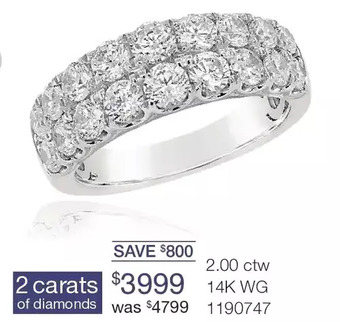 Charm Diamond 2.00 ctw 14k wg ring offer