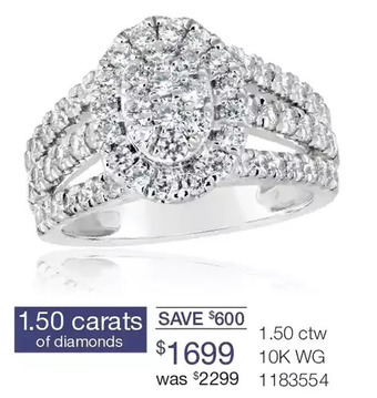 Charm Diamond 1.50 ctw 10k wg ring offer