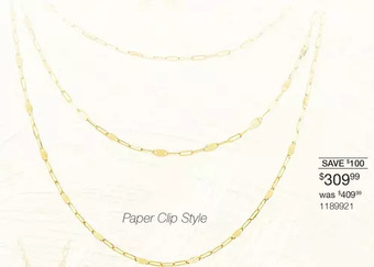 Charm Diamond 10k yellow gold 18 layered paperclip necklace offer