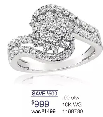 Charm Diamond .90 ctw 10k wg ring offer