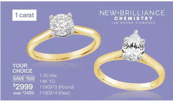 Charm Diamond 14k yellow gold lab grown 1.00ct diamond solitaire ring offer