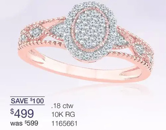 Charm Diamond .18 ctw 10k rg ring offer
