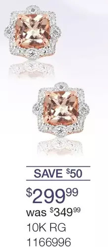 Charm Diamond 10k rose gold morganite & diamond earrings offer