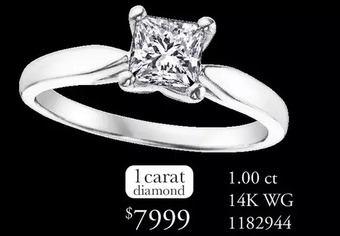 Charm Diamond 1.00 ctw 14k wg ring offer