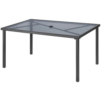 Home Depot Stylewell 60 x 38 patio dining table with smoke glass offer