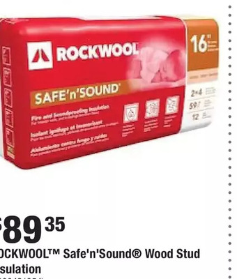 Home Depot Rockwool safe'n'sound wood stud insulation offer