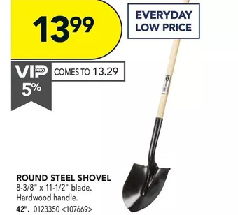 RONA Round steel shovel offer
