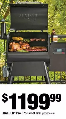 Home Depot Traeger pro 575 pellet grill offer