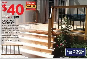 Lowe's Creative railing kit offer