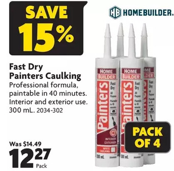 Home Hardware Fast dry painters caulking offer