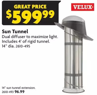 Home Hardware Sun tunnel | 14 sun tunnel extension offer
