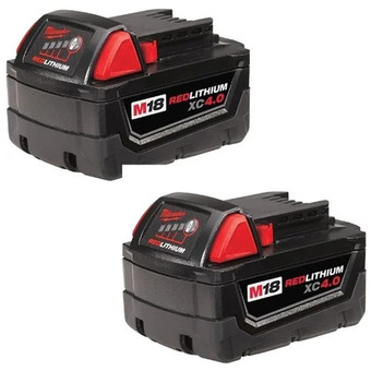 Home Depot 2-pack milwaukee m18 redlithium xc 4.0ah batteries offer