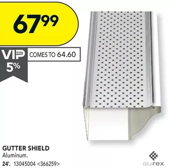 RONA Alu-rex gutter shield offer