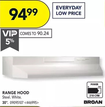RONA Broan range hood offer