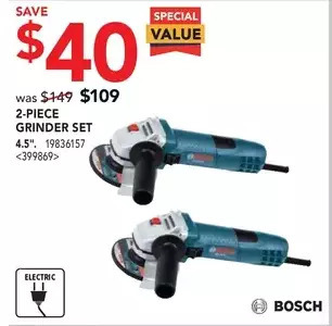 Lowe's Bosch 2-piece grinder set offer