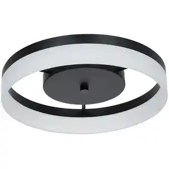 Home Depot Hdc® 12 led flushmount in matte black finish with frosted shade offer