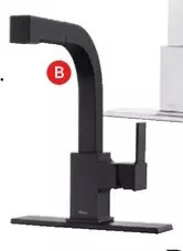 Lowe's Pfister vorena pull-out kitchen faucet. matte black finish offer