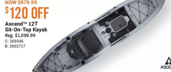 Bass Pro Ascend 12t sit-on-top kayak offer