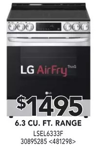 RONA Lg 6.3 cu. ft. range offer