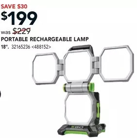 RONA Ego portable rechargeable lamp offer