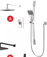 RONA Belanger quadrato shower column kit with slide bar. polished chrome finish offer