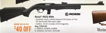 Cabela's Rossi rs22 rifle offer