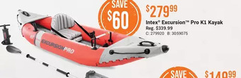 Cabela's Intex excursion pro k1 kayak offer