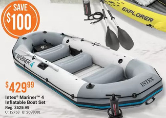Cabela's Intex mariner 4 inflatable boat set offer