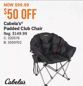 Cabela's Cabela's padded club chair offer
