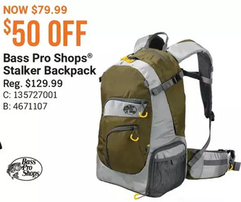 Bass Pro Bass pro shops stalker backpack offer