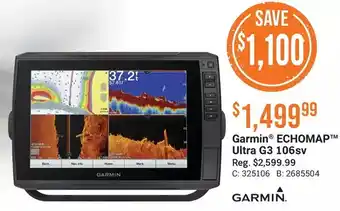 Cabela's Garmin echomap ultra g3 106sv offer