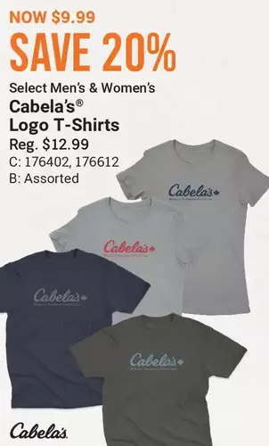 Cabela's Cabela's logo t-shirts offer
