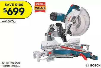 Lowe's Bosch 12 mitre saw offer