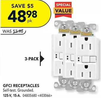 Lowe's Eaton gfci receptacles offer