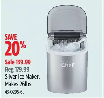 Canadian Tire Silver ice maker offer