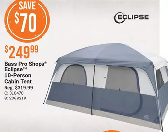 Bass Pro Bass pro shops eclipse 10-person cabin tent offer