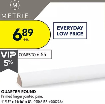 Lowe's Metrie quarter round offer