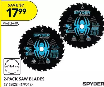 Lowe's Spyder 2-pack saw blades offer