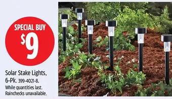 Canadian Tire Solar stake lights, 6-pk offer