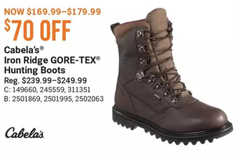 Cabela's Cabela's iron ridge gore-tex hunting boots offer