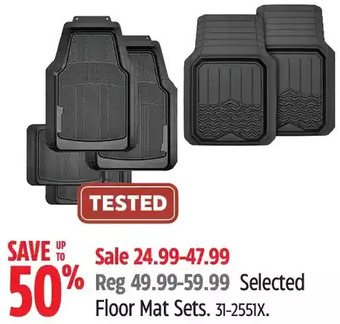 Canadian Tire Floor mat sets offer