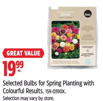 Canadian Tire Bulbs for spring planting offer