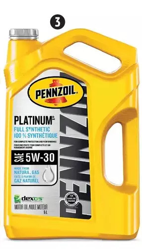 Canadian Tire Pennzoil platinum high mileage synthetic motor oil. 5l offer