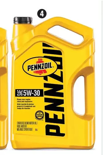 Canadian Tire Pennzoil conventional motor oil offer