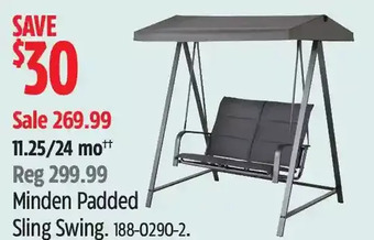 Canadian Tire Minden padded sling swing offer