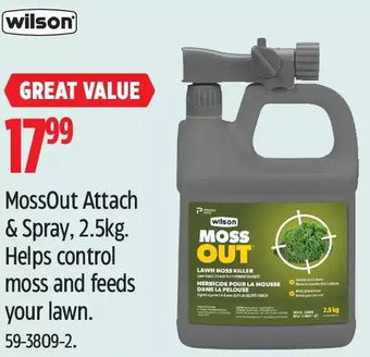Canadian Tire Wilson mossout attach & spray offer