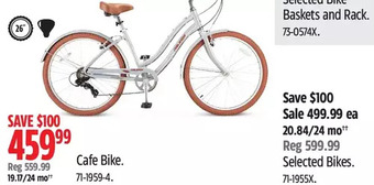 Canadian Tire Cafe bike offer
