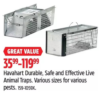 Canadian Tire Havahart durable, safe and effective live animal traps offer